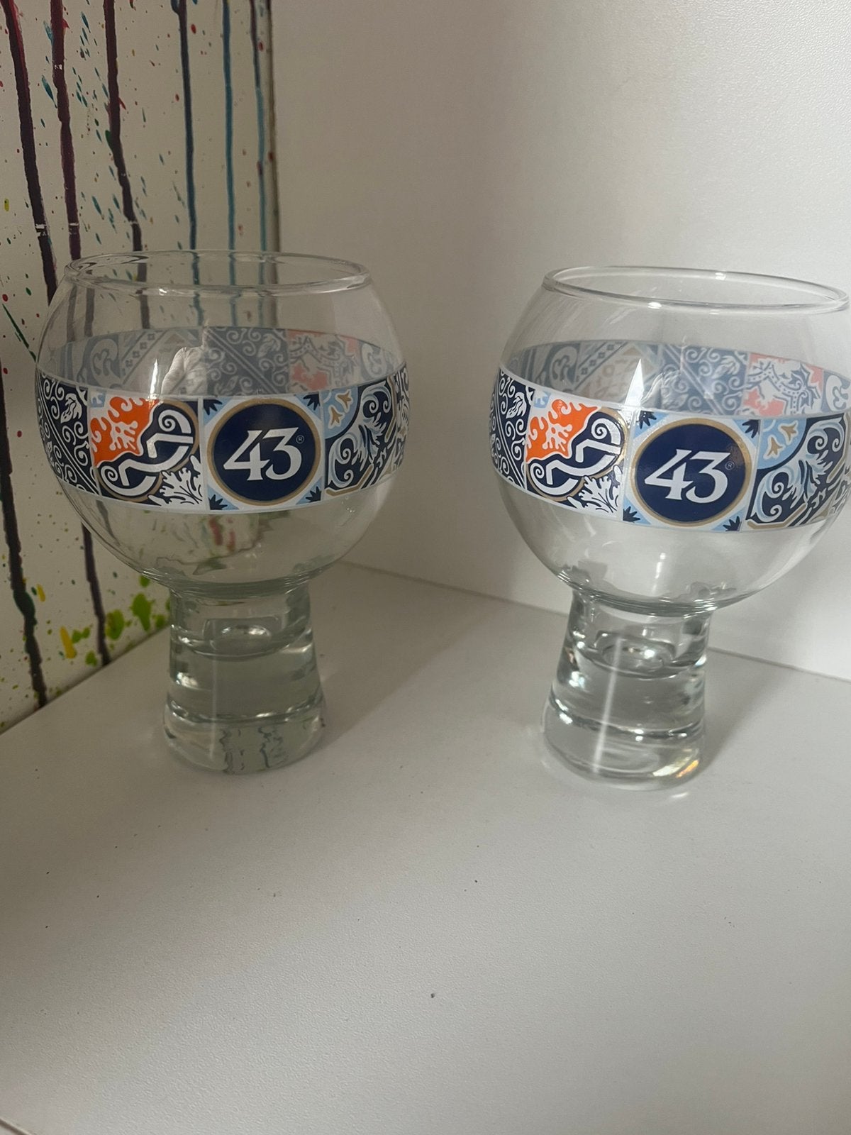 Licor 43 glazen set can 2 glazen, Ophalen of Verzenden, Nieuw, Borrel- of Shotglas