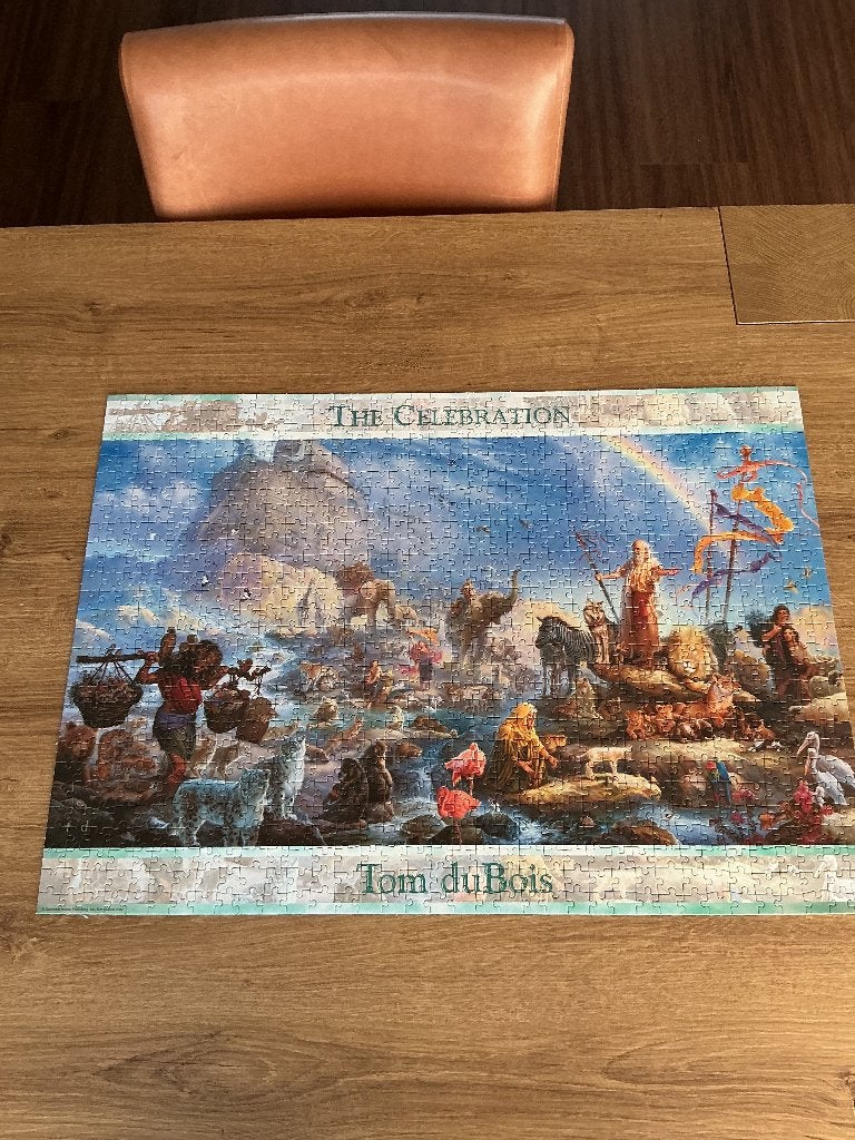 Tom duBois - The Celebration Legpuzzel 1000 stukjes, Ophalen of Verzenden, 500 t/m 1500 stukjes, Zo goed als nieuw, Legpuzzel
