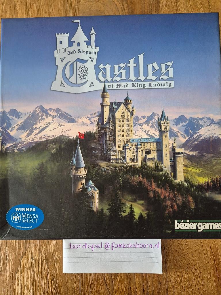 Bordspel Castles of mad king Ludwig, Hobby en Vrije tijd, Gezelschapsspellen | Bordspellen, Een of twee spelers, Ophalen of Verzenden