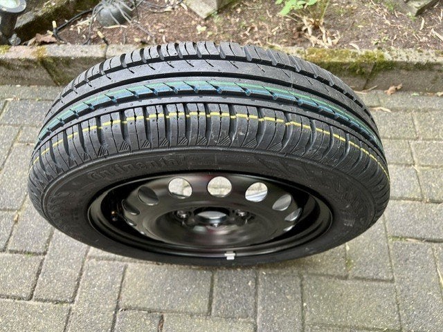 Peugeot 107 band met velg, Ophalen, 14 inch, 155 mm, Banden en Velgen