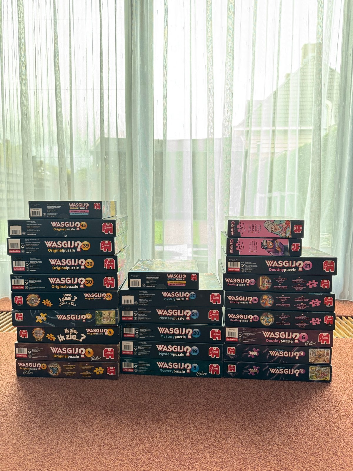 Wasgij puzzels 1000 stukjes (Original, Mystery, Destiny), Ophalen of Verzenden, 500 t/m 1500 stukjes, Zo goed als nieuw, Legpuzzel