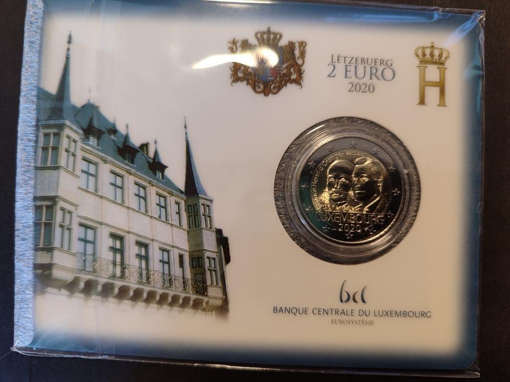 Luxemburg 2 euro 2020 BU Prins Hendrik Coincard, Postzegels en Munten, Munten | Europa | Euromunten, Ophalen of Verzenden, Luxemburg