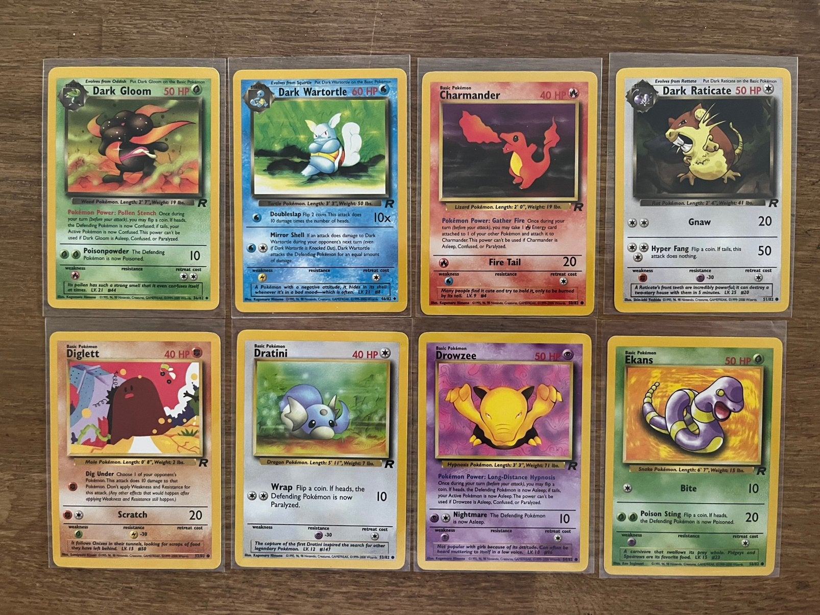 Losse pokemon kaarten - team rocket - met prijslijst, Ophalen of Verzenden, Zo goed als nieuw, Meerdere kaarten