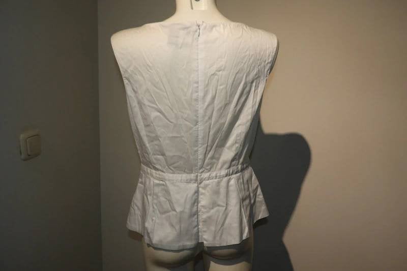 Ralph Lauren witte blouse top onderkant iets uitlopend 10/40, Maat 38/40 (M), Verzenden, Wit, Zo goed als nieuw