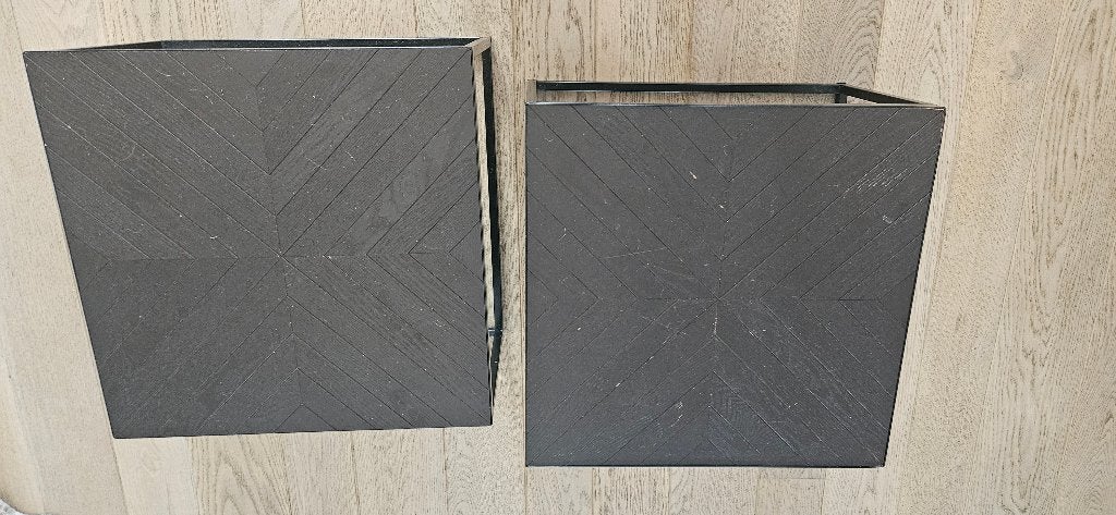 tafeltjes, Huis en Inrichting, Tafels | Salontafels, 50 tot 100 cm, Vierkant, 50 tot 100 cm, Zo goed als nieuw