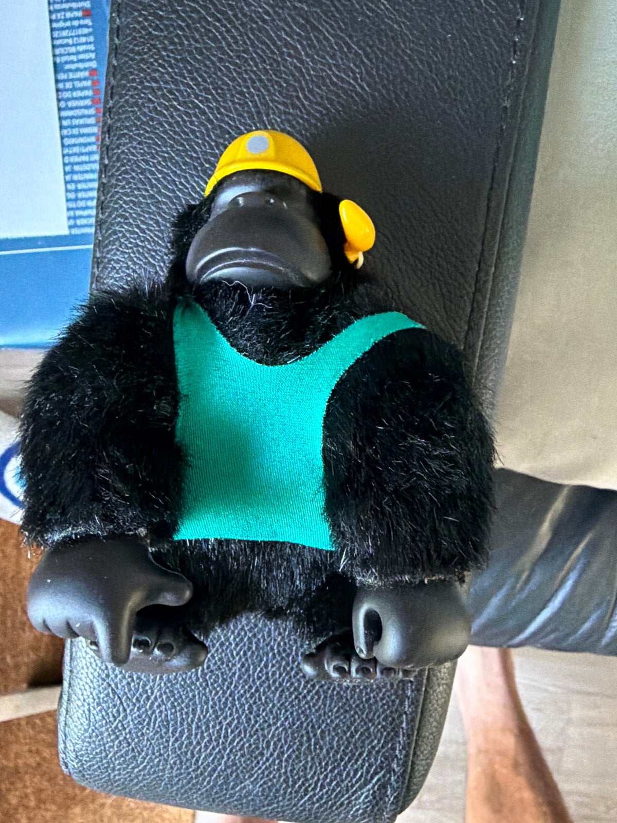 Vintage Masked Muscle Gorilla Knuffel met Helm, Gebruikt, Overige merken, Overige karakters, Zwart