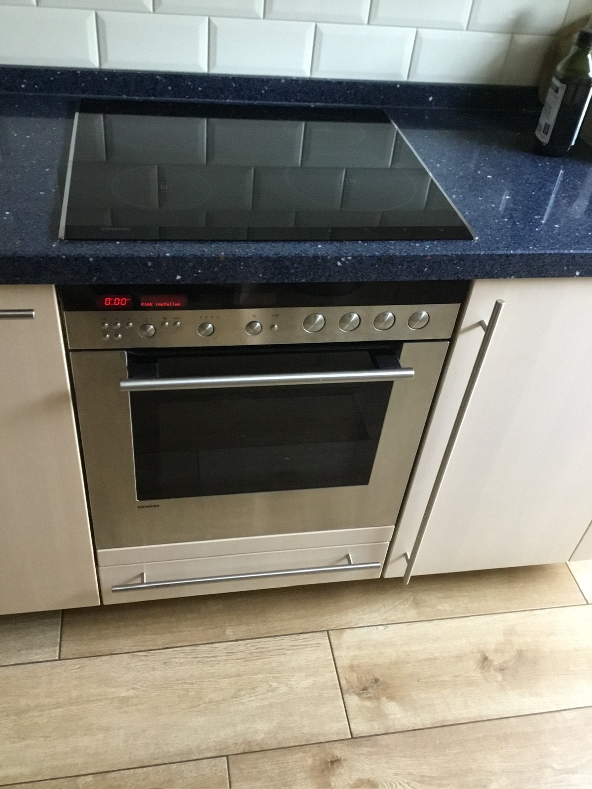 Siemens inductie kookplaat en oven, Ophalen, Gebruikt, 4 kookzones, Inbouw