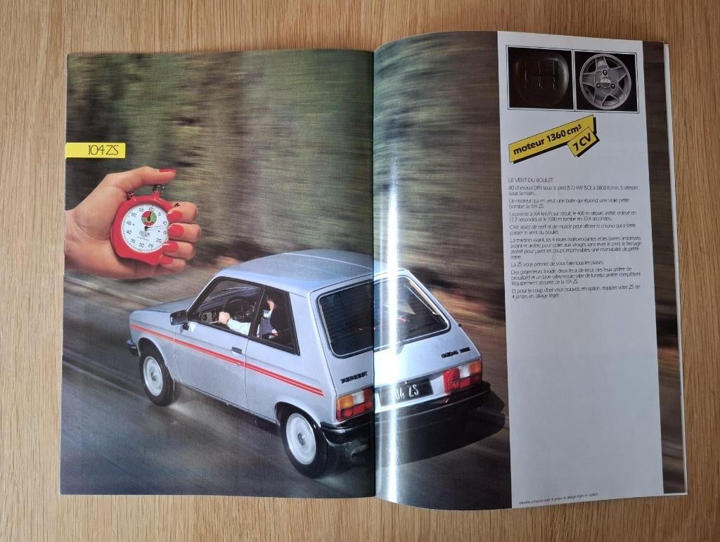 Peugeot 104 Z en ZS brochure (1984, Frans), Verzenden, Zo goed als nieuw, Peugeot