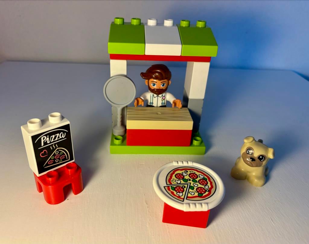 Lego DUPLO Pizza Kraam - 10927, Kinderen en Baby's, Speelgoed | Duplo en Lego, Ophalen of Verzenden, Zo goed als nieuw, Complete set