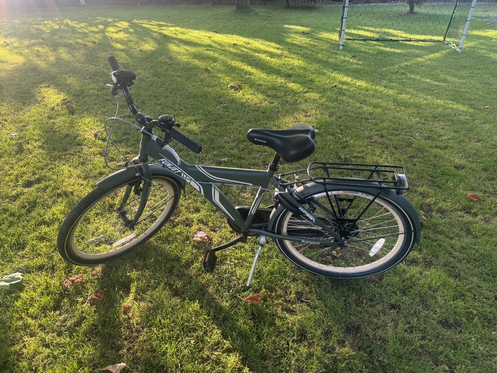 Popal Funjet 24 inch kinderfiets – legergroen, Ophalen, Zo goed als nieuw, Popal, Terugtraprem