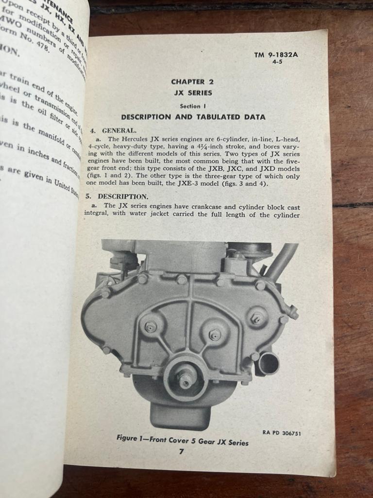WO2 Amerikaans handboek Hercules JX motor Scout Car M3A1, Verzenden, Nederland, Boek of Tijdschrift