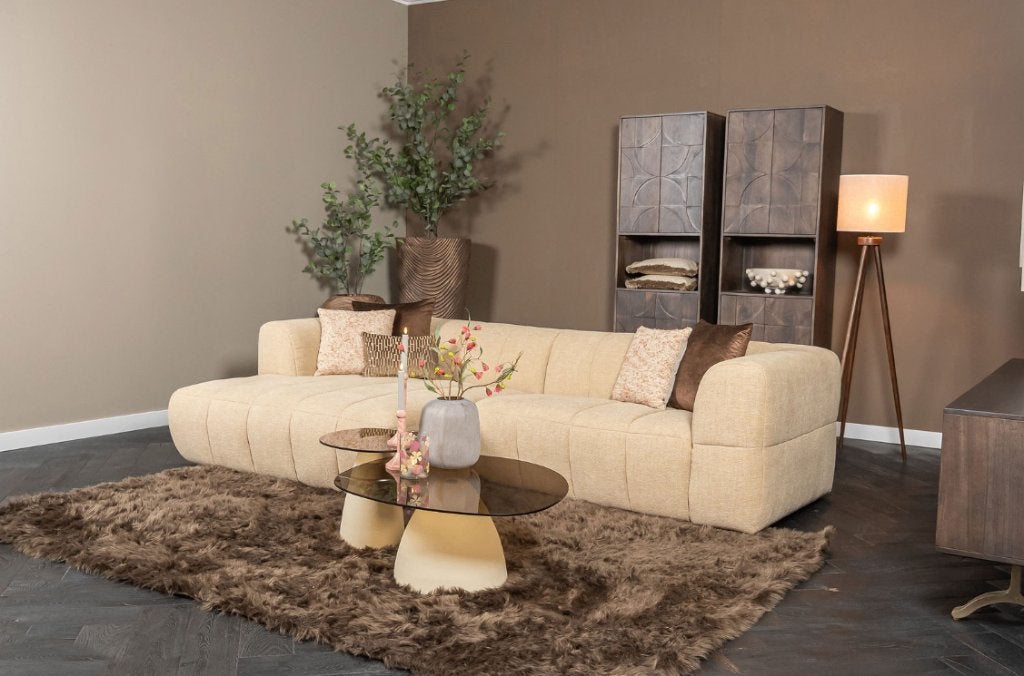 Vloerkleed Laska l Whoon | Byboo l van €419,- voor €249,-, Ophalen, Bruin, 200 cm of meer, Zo goed als nieuw