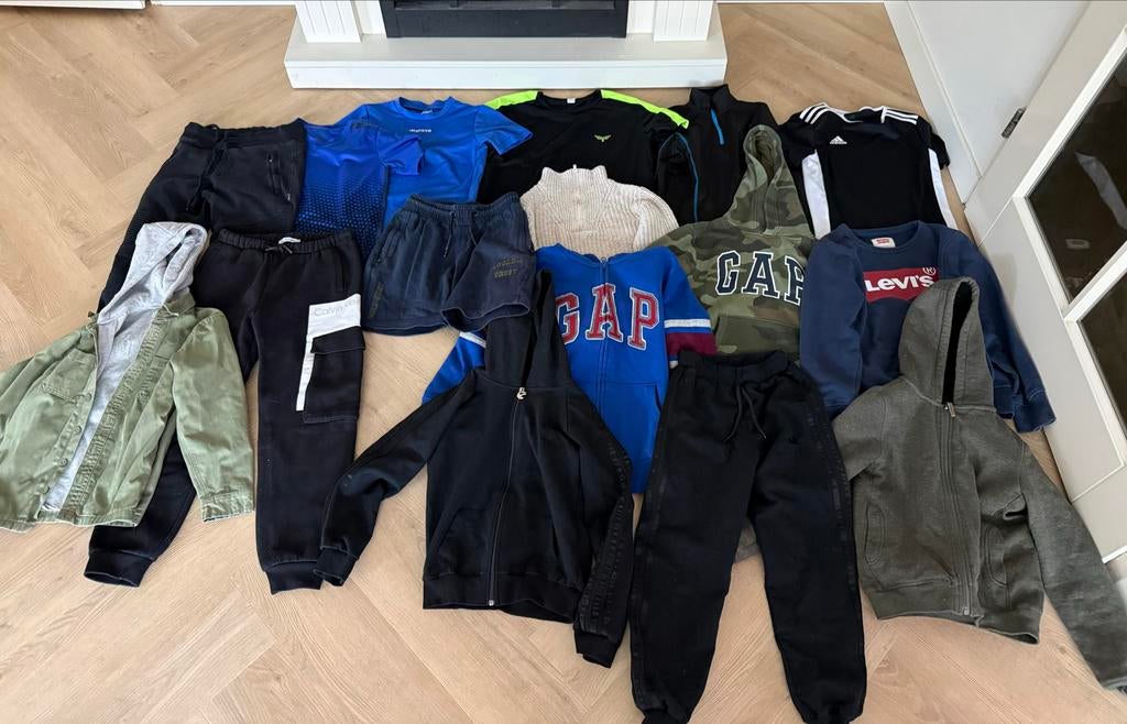 Kledingpakket jongen maat 134/140 - Merken: CK, Adidas, GAP, Ophalen of Verzenden