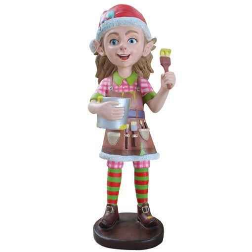 Elf with Paintbrush – Elf Hoogte 130 cm, Diversen, Kerst, Nieuw, Ophalen