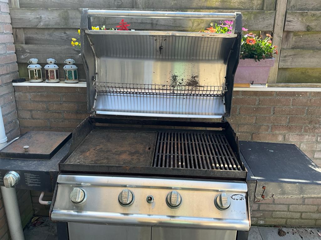 Boretti Bardeque gasbarbecue met zijbrander, Ophalen of Verzenden, Gebruikt