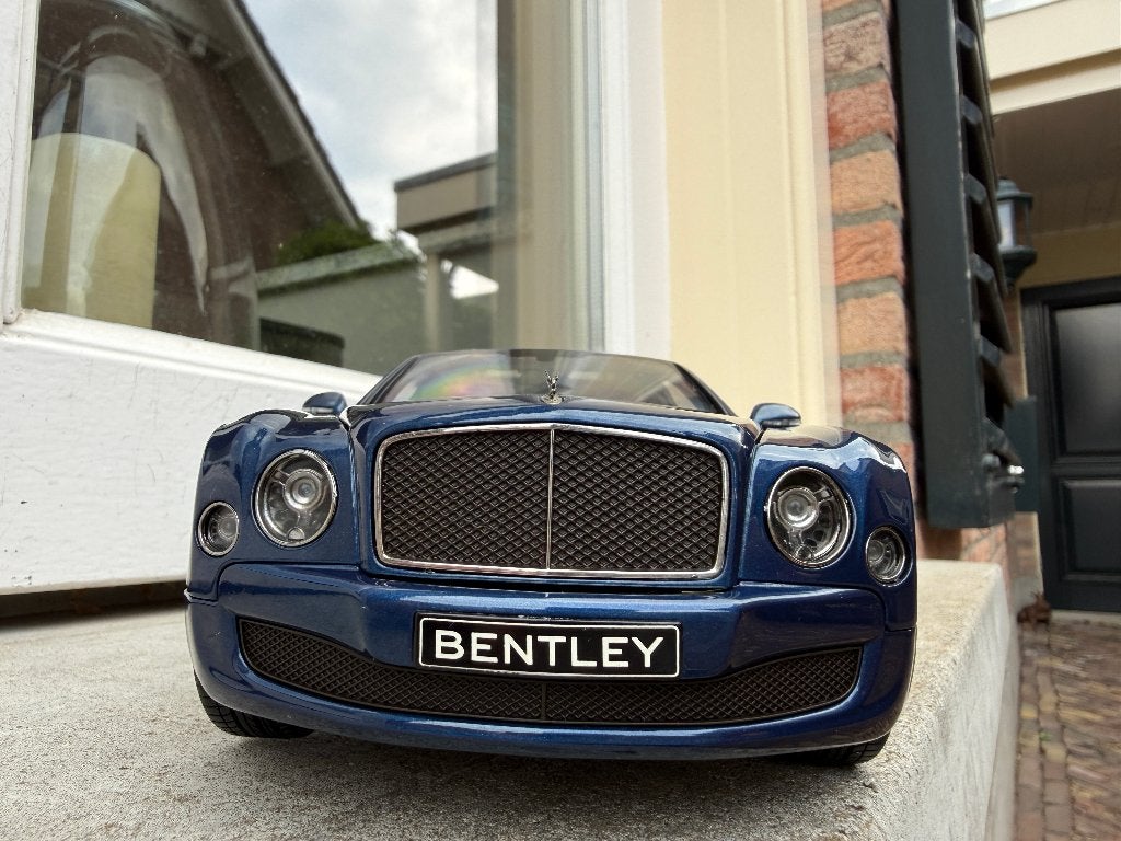 1:18 Bentley Mulsanne Speed Marlin blauw 2014 Kyosho BL1295, Hobby en Vrije tijd, Modelauto's | 1:18, Kyosho, Auto, Ophalen of Verzenden