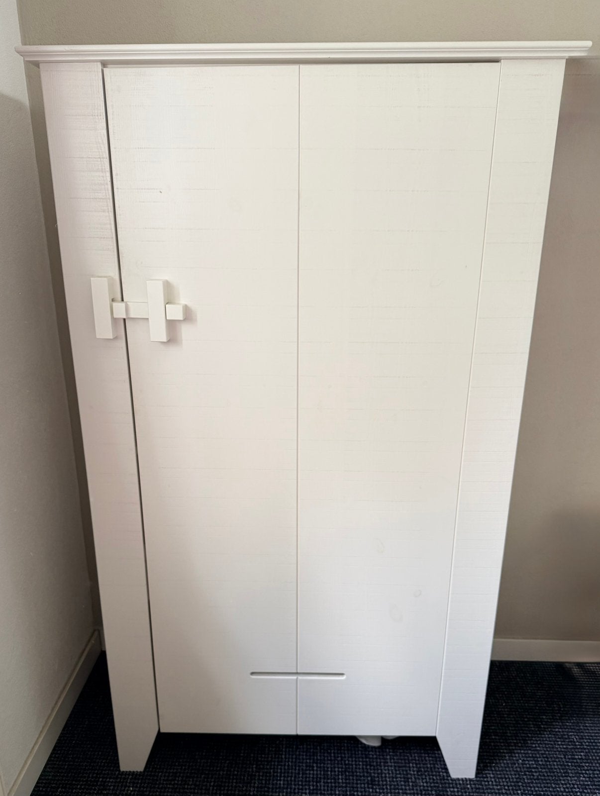 WOOOD Boerenkast Gijs | Wit | 142x85x37 cm, Ophalen, Gebruikt