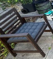 2 IKEA HÅLLÖ stoelkussens - 50x50 - grijs, Tuin en Terras, Ophalen, Gebruikt