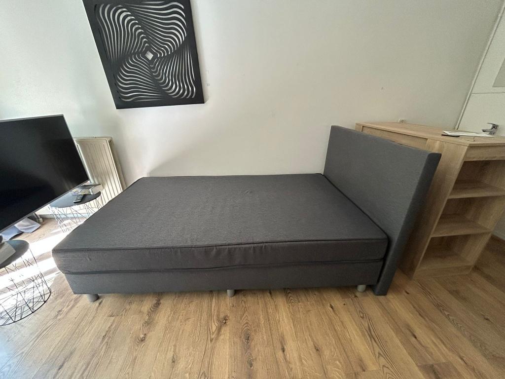 Nette boxspring 120x200, Ophalen, Gebruikt, Tweepersoons, 120 cm