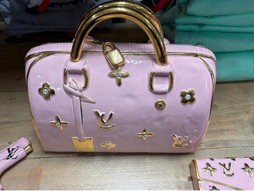 Capodimonte porseleinen tas en portemonnee 24kt bladgoud, Ophalen of Verzenden, Nieuw