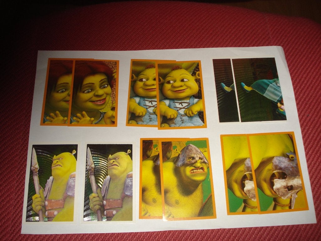 SHREK PLAATJES / STICKERS ( 12 STUKS ) PANINI, Verzamelen, Ophalen of Verzenden, Nieuw, Film, Tv of Omroep