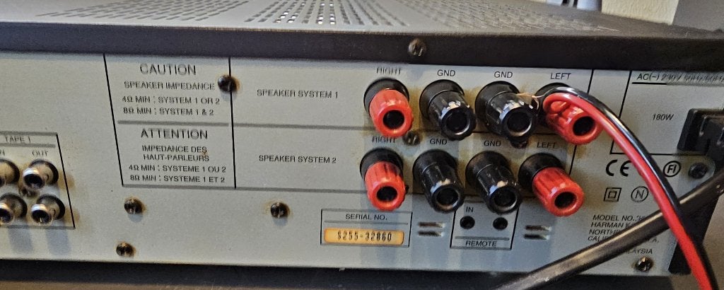 Harman/Kardon HK620 Versterker, Gebruikt, 60 tot 120 watt, Stereo, Ophalen