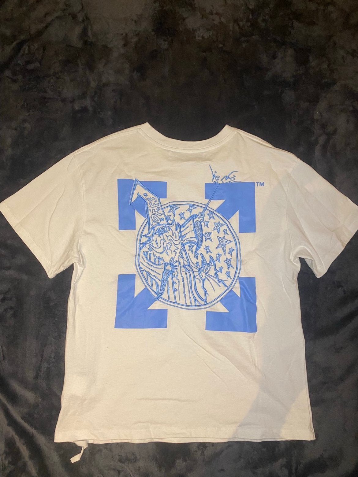 Off-White Military Edition White Tee, Kleding | Heren, T-shirts, Ophalen of Verzenden, Zo goed als nieuw, Maat 46 (S) of kleiner