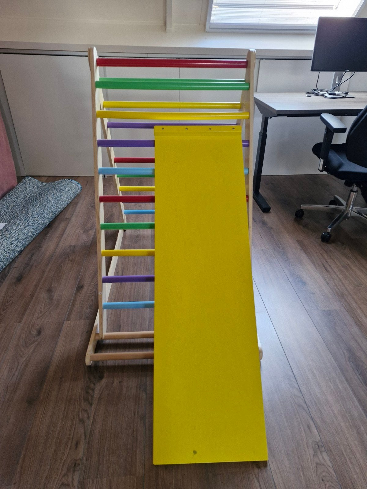 Pikler Driehoek met Glijbaan - Klimtoestel voor Kinderen, Ophalen, Zo goed als nieuw, Klimwand