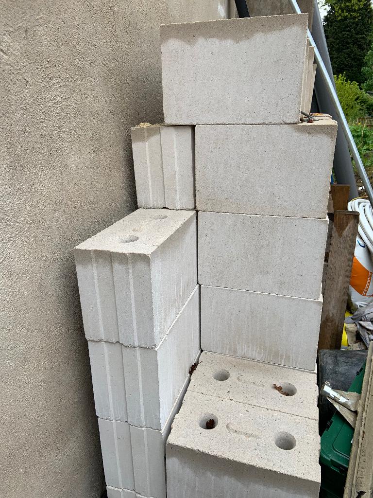 Kalkzandsteen lijmblok 29,7x15x19,8cm CS20 (ong. 70 stuks), Ophalen, Nieuw, Kalkzandstenen