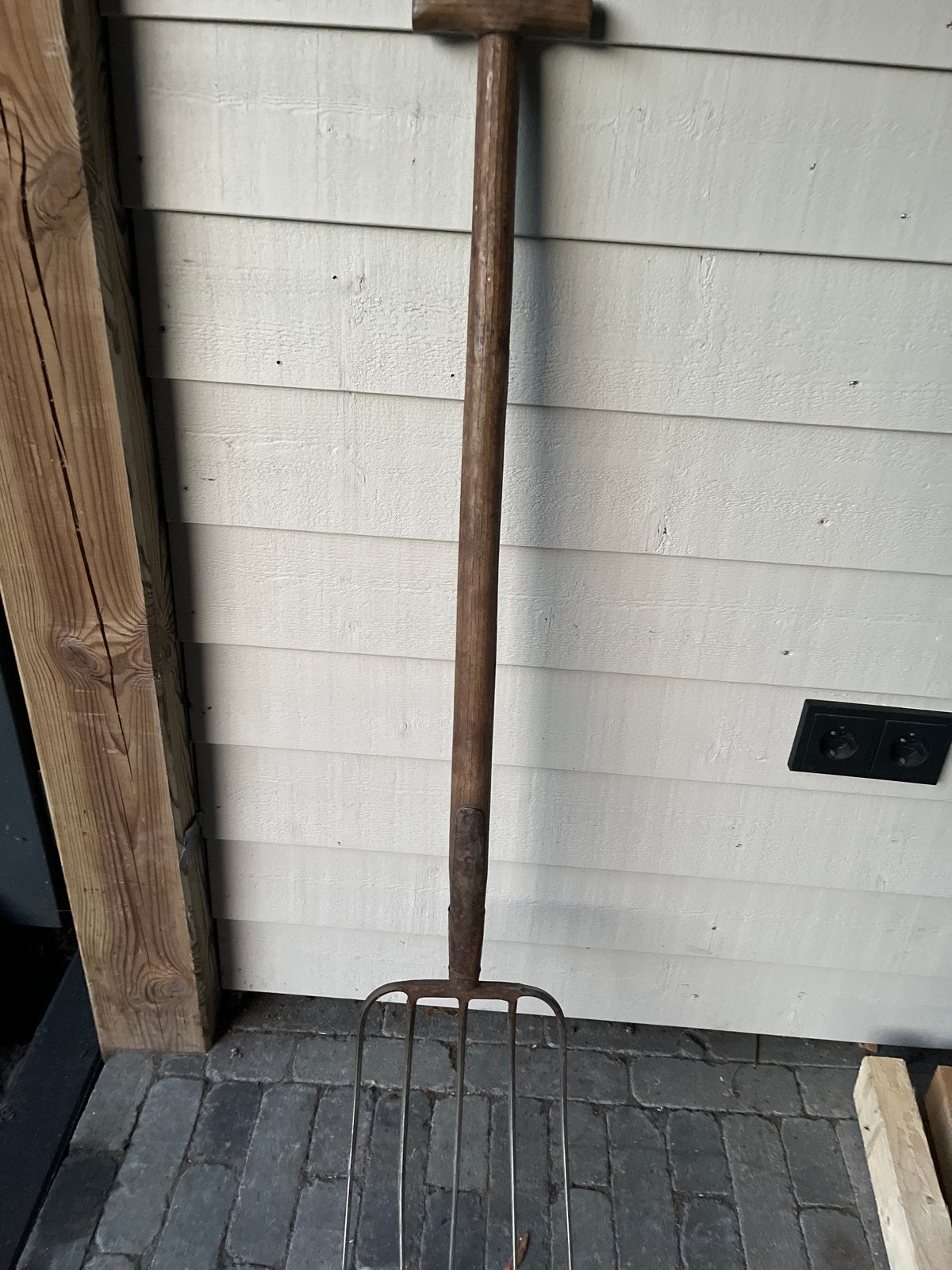greep hooivork, met houten steel, Tuin en Terras, Hand-tuingereedschap, Ophalen, Gebruikt, Vork
