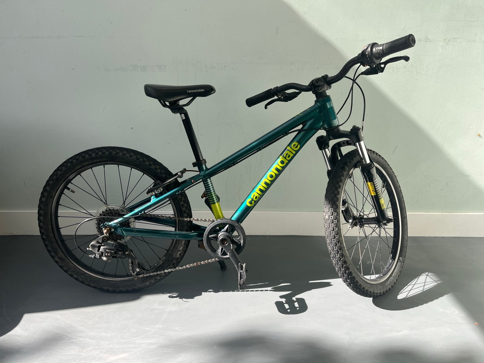 Cannondale Kids 20 inch mountainbike 7 speed groen, Fietsen en Brommers, Ophalen, Gebruikt, Velgrem, 20 inch of meer