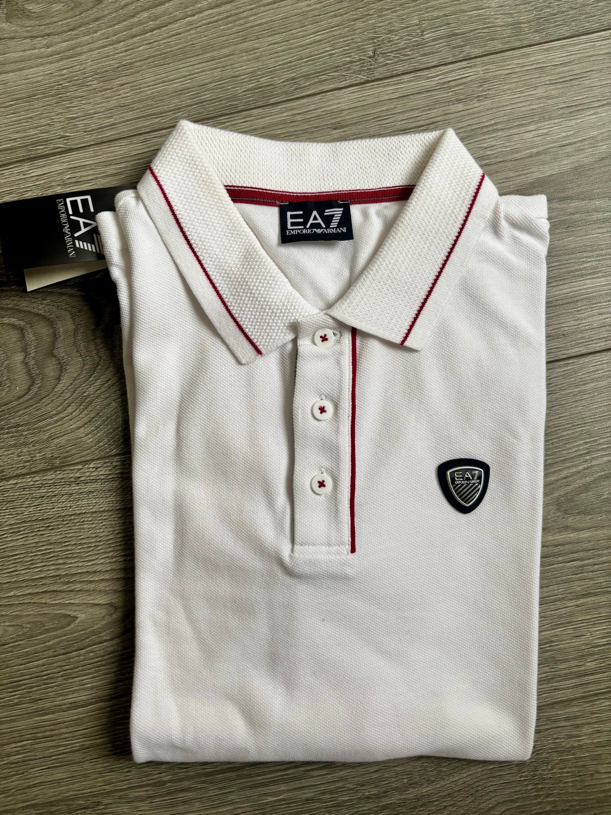 EA7 Emporio Armani Polo Shirt Wit - Nieuw met labels, Kleding | Heren, Ophalen of Verzenden, Nieuw, Maat 48/50 (M), Wit