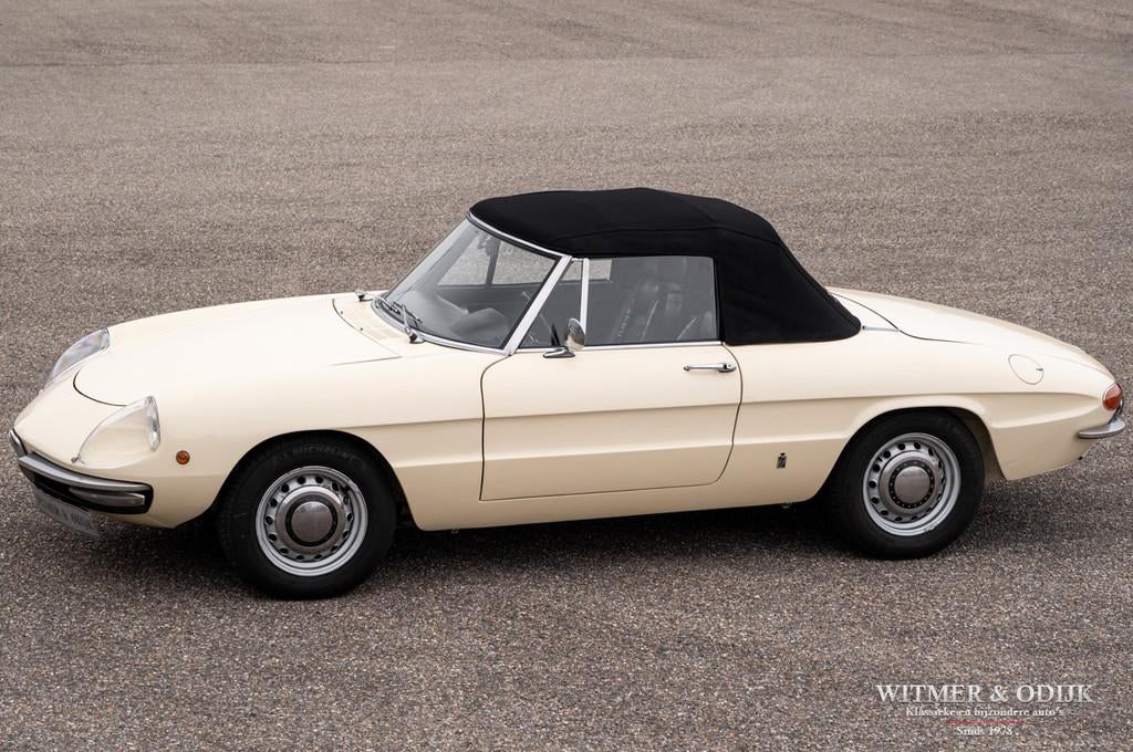 Alfa Romeo Spider 1300 Junior Duetto (bj 1969), Gebruikt, Zwart, 4 cilinders, Cabriolet