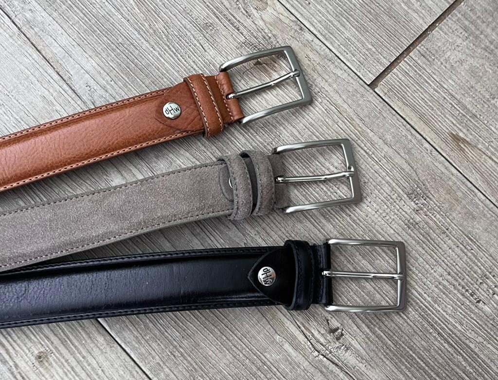 Set van 3 riemen Nieuw, Made in Holland, Echt leder, Nieuw, Riem of Ceintuur