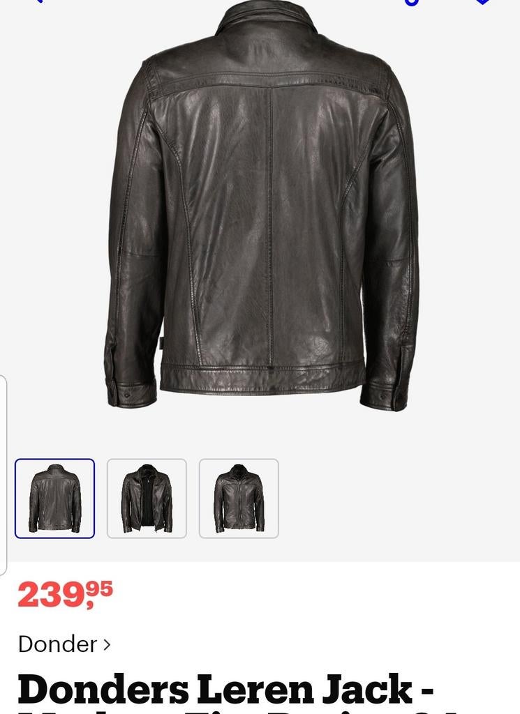 Mooie heren jas van Donar, Ophalen of Verzenden, Zo goed als nieuw, Maat 52/54 (L), Zwart
