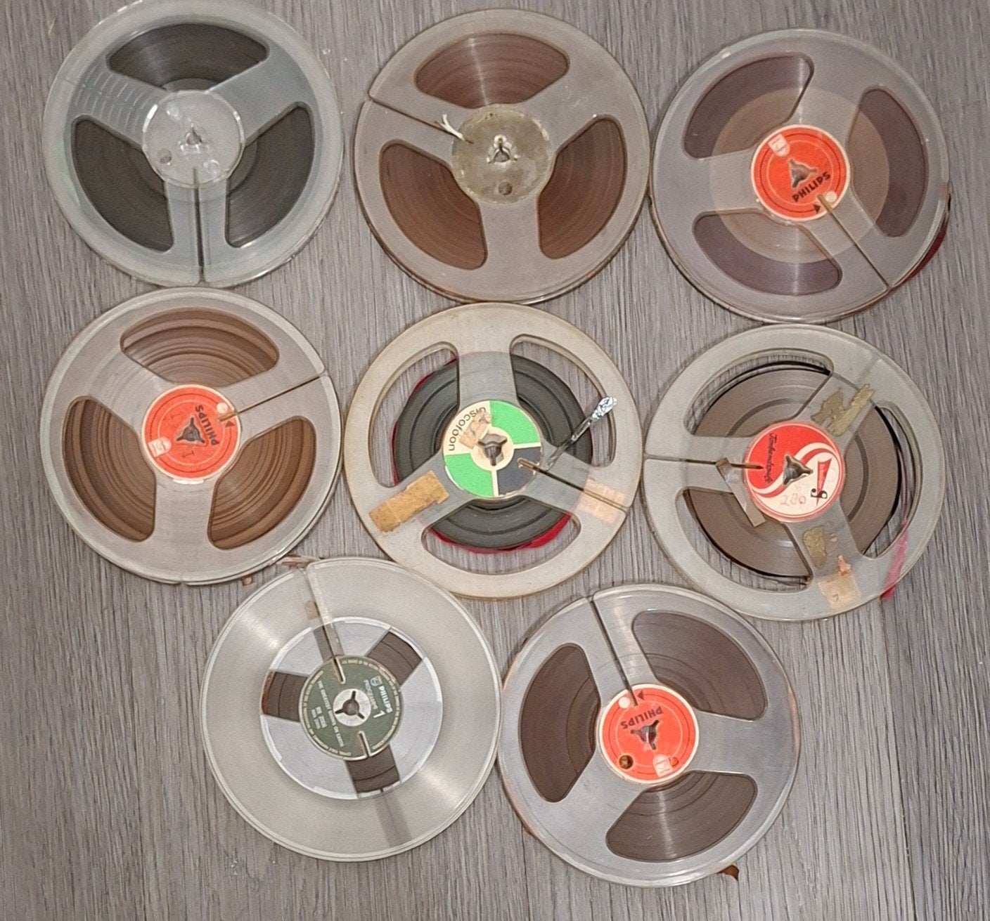 8 bandrecorder banden, diameter spoelen 15 cm, Ophalen of Verzenden, Onderdeel, Met banden