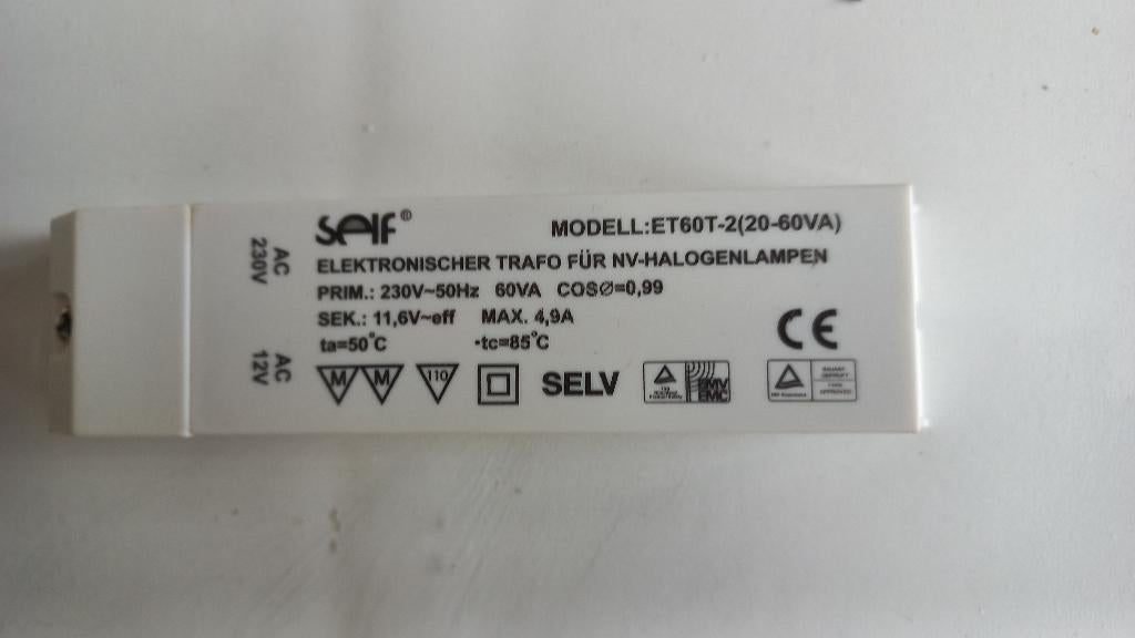 Elektronische Trafo voor laagspanningshalogeenlampen, Ophalen, Gebruikt
