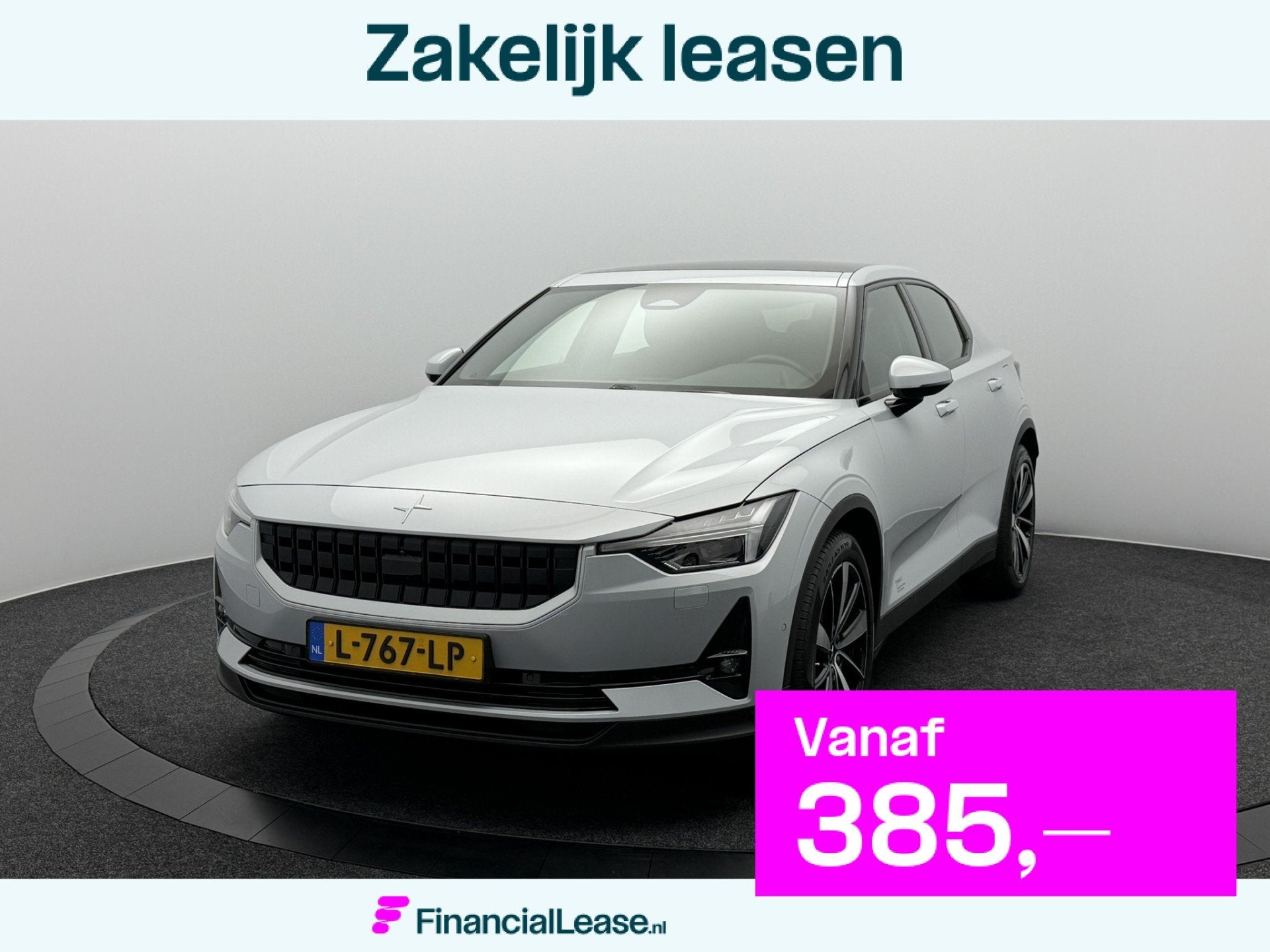 Polestar 2 Long Range Dual Motor Launch Edition 78kWh SOH 93, Polestar 2, Stof, Gebruikt, Zwart