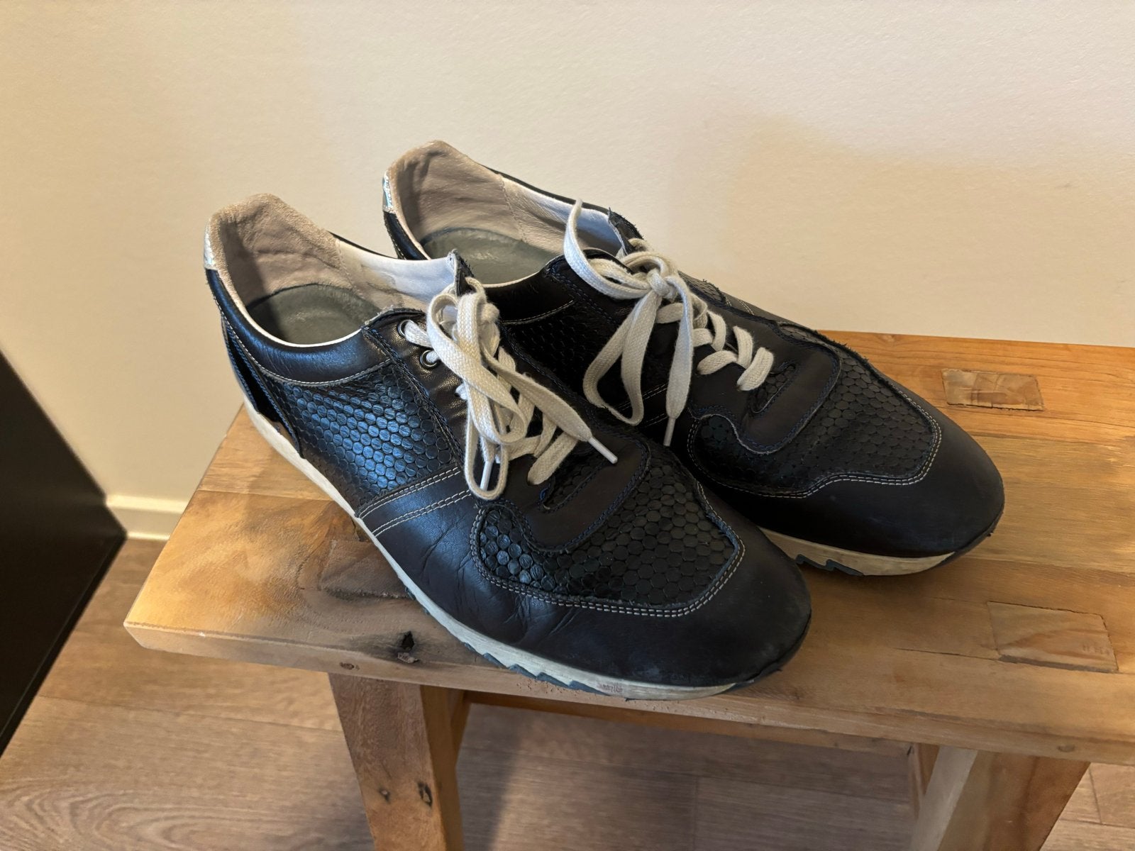Floris van Bommel sneakers maat 45, Kleding | Heren, Verzenden, Gedragen, Zwart, Sneakers of Gympen