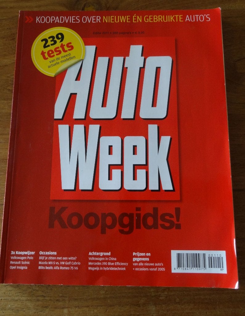 Koopgids Autoweek Editie 2011 ZGAN, Ophalen of Verzenden, Zo goed als nieuw, Autoweek, Algemeen