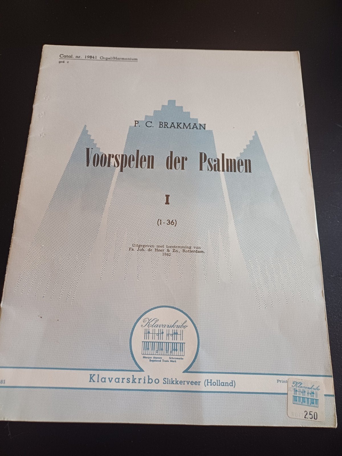 P.C. Brakman, Voorspelen der Psalmen I (1-36) Orgel/Harmoniu, Gebruikt, Klassiek, Overige instrumenten, Ophalen of Verzenden