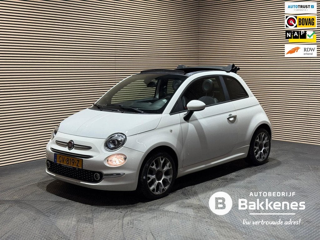 Fiat 500 C 0.9 TwinAir Turbo 500S | Airco | NAP | Volledig o, Auto's, Stof, Euro 6, Wit, Origineel Nederlands