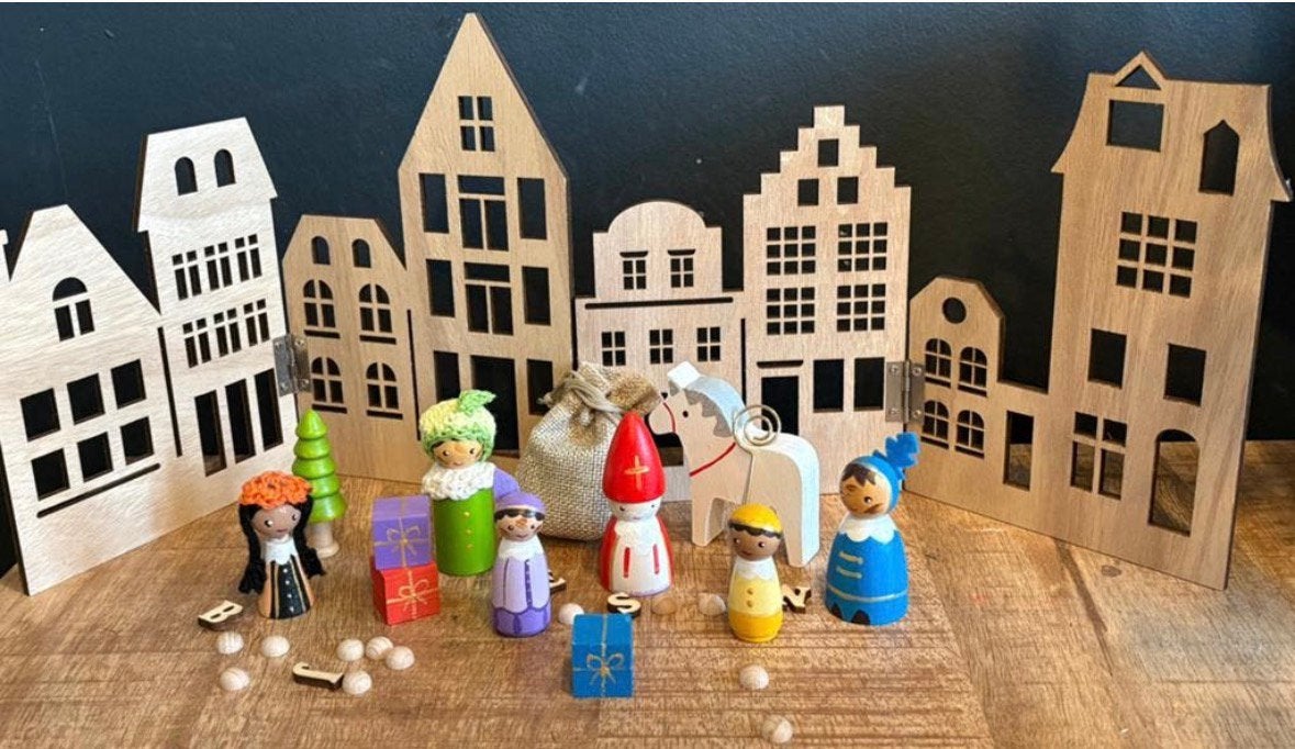 Peg dolls sinterklaas, Ophalen of Verzenden, Nieuw