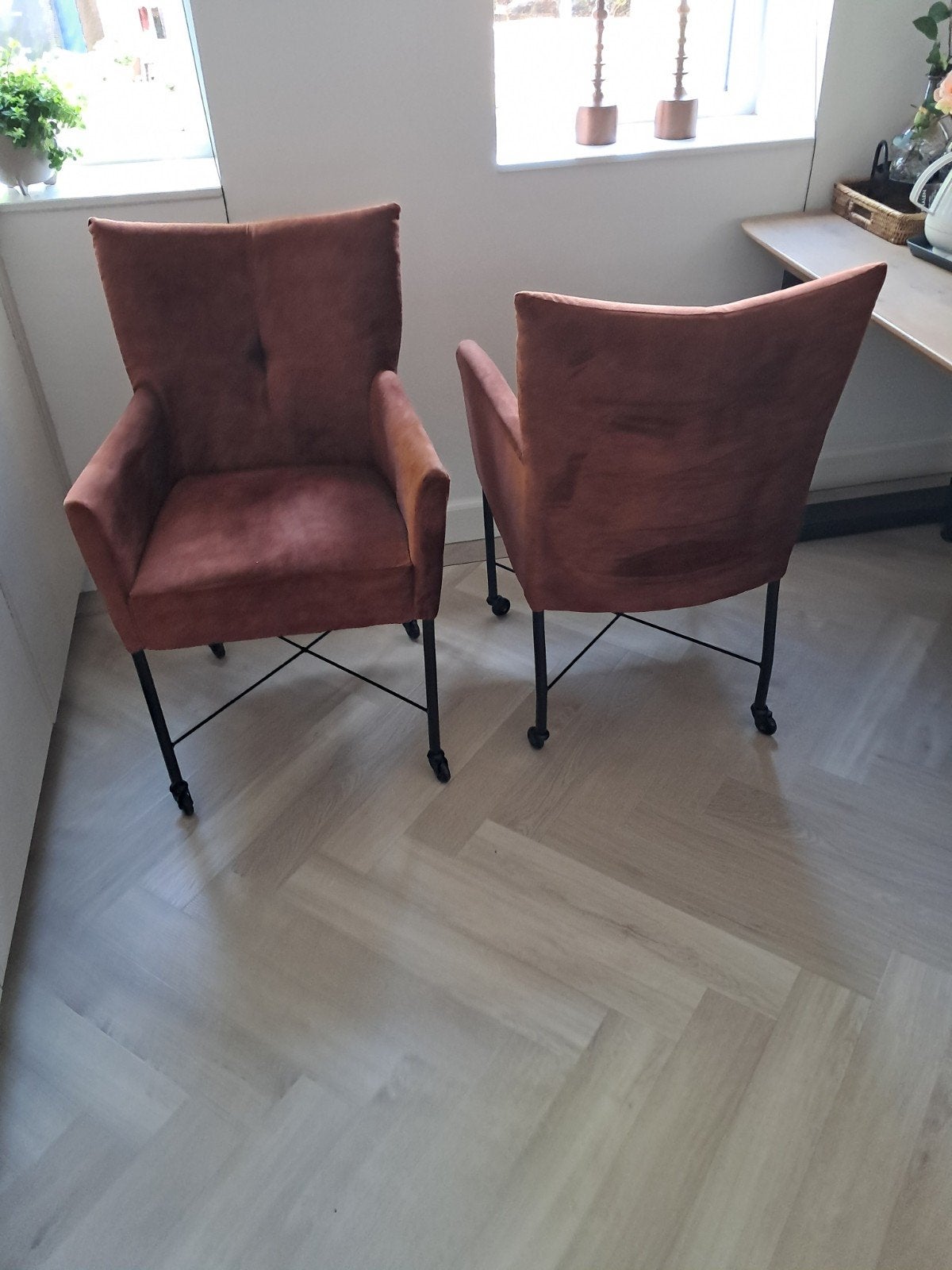 4 eetkamerstoelen kleur roestbruin, Ophalen, Overige kleuren