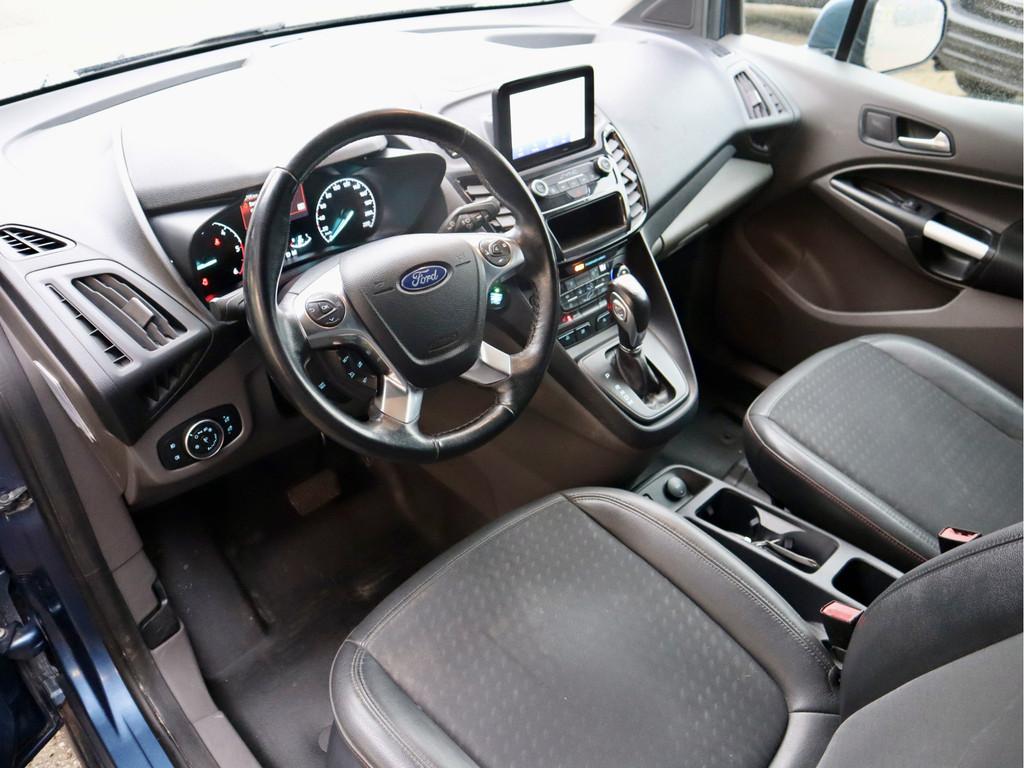 Ford Transit Connect 1.5 AUTMAAT SPORT LANG (bj 2021), Auto's, Gebruikt, Euro 6, 4 cilinders, Blauw