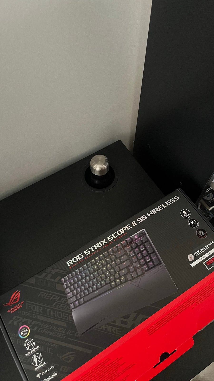 ASUS ROG Strix Scope II 96 Wireless Gaming Toetsenbord, Computers en Software, Toetsenborden, Ophalen, Draadloze ontvanger, Nieuw