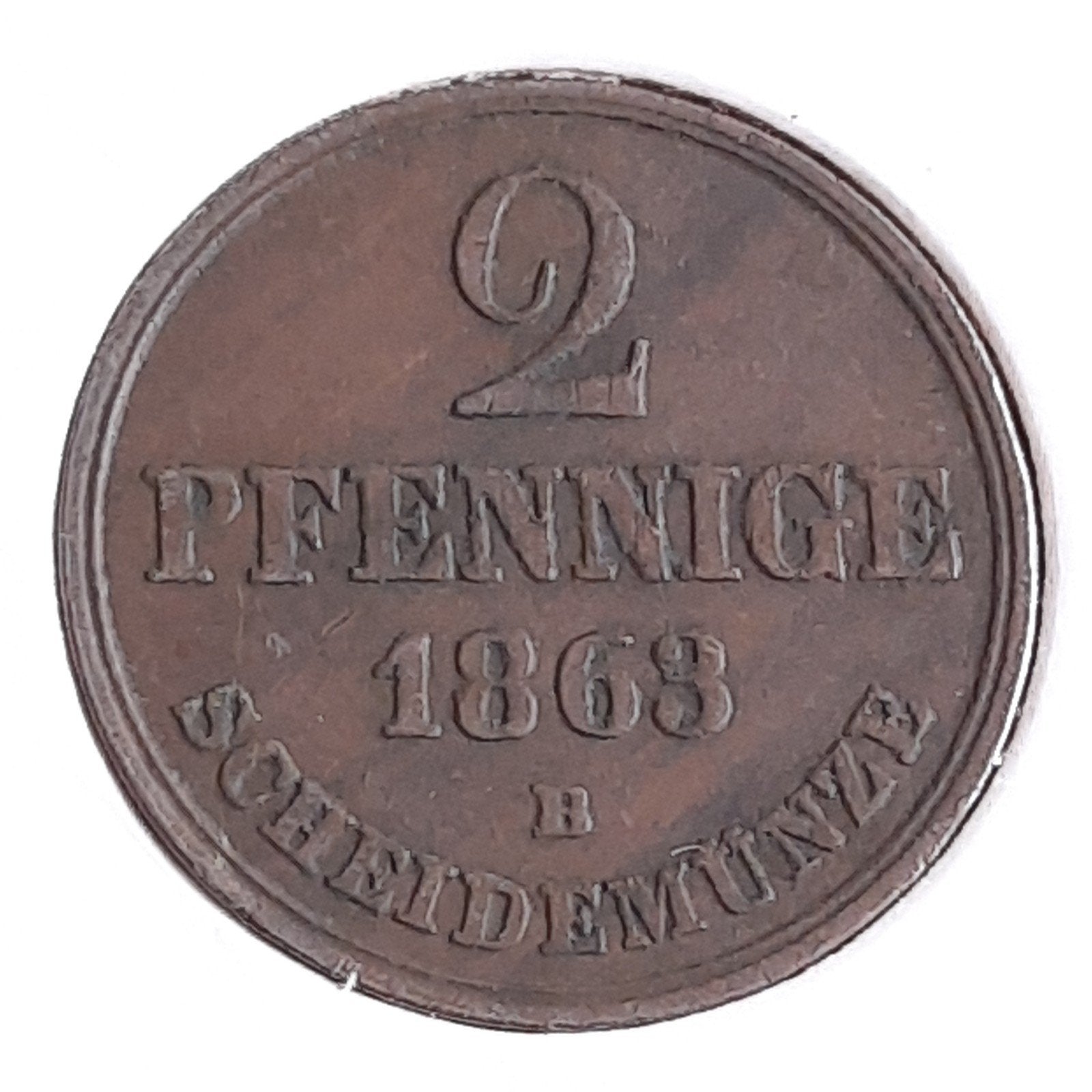 Munt 2 Pfennige 1863 Hannover German States