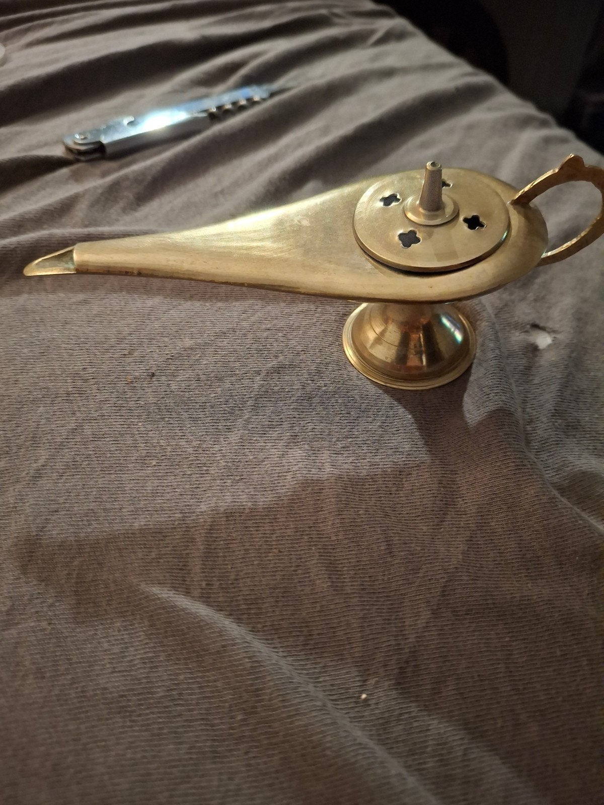 Messing Aladdin Lamp - Decoratieve Olie Lamp, Ophalen
