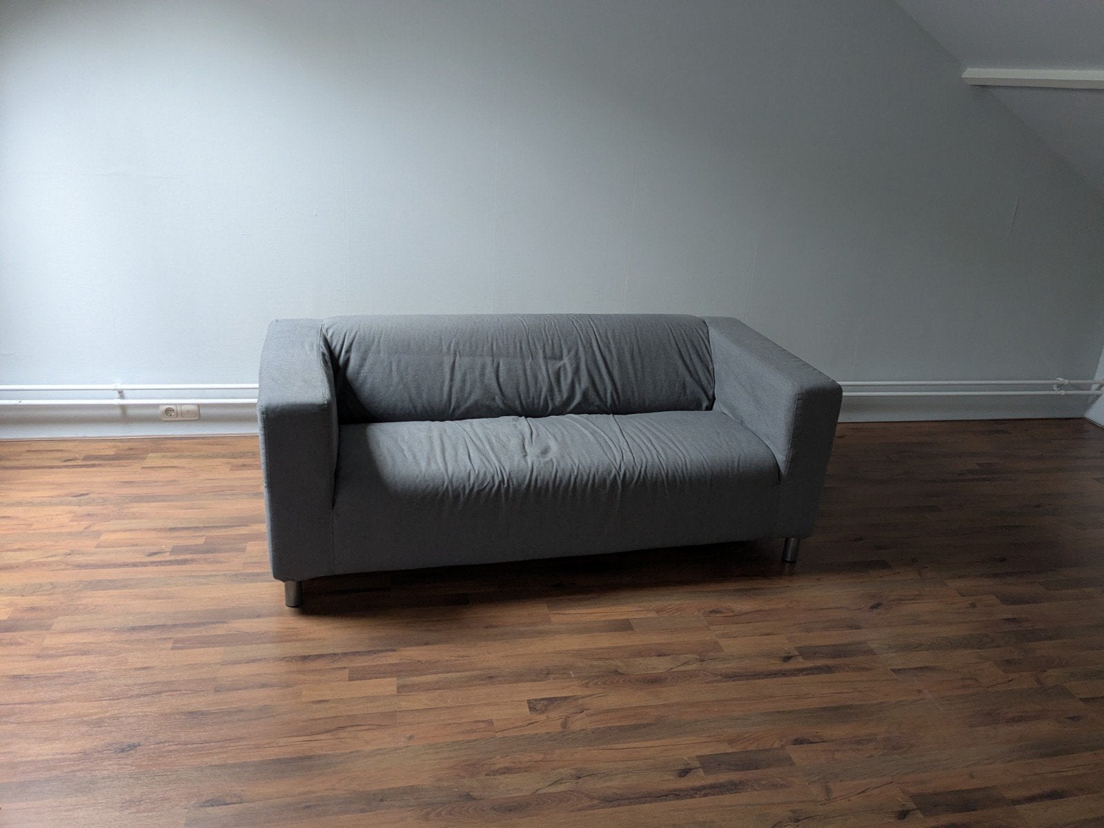 Grijze tweepersoonsbank Ikea Klippan, Ophalen, Gebruikt, 150 tot 200 cm, Tweepersoons