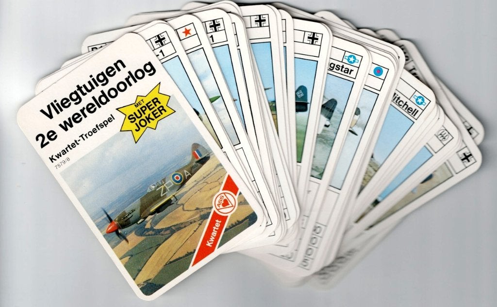 Kwartetspel Vliegtuigen Tweede Wereldoorlog, Ophalen of Verzenden, Luchtmacht, Overige gebieden, Overige typen